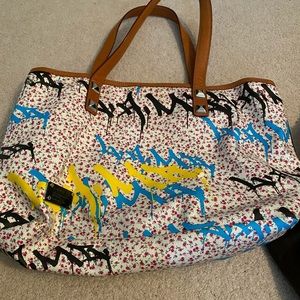 L.A.M.B graffiti tote bag